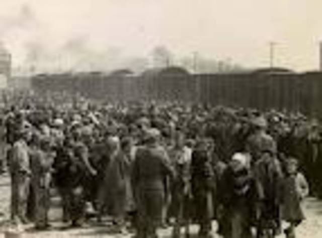 Last train of Jews to a concentration camp