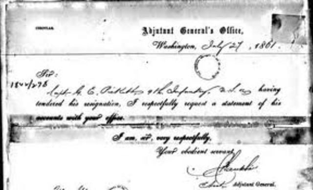 Washington Resigns His Commission