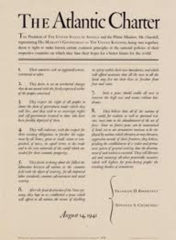 Churchill and FDR issue the Atlantic Charter