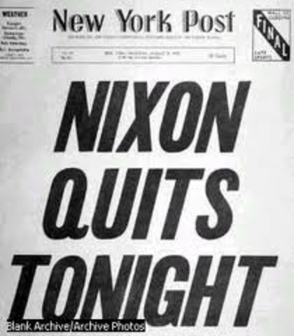 Nixon resigns