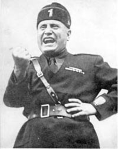 Benito Mussolini appointed Prime Minister of Italy