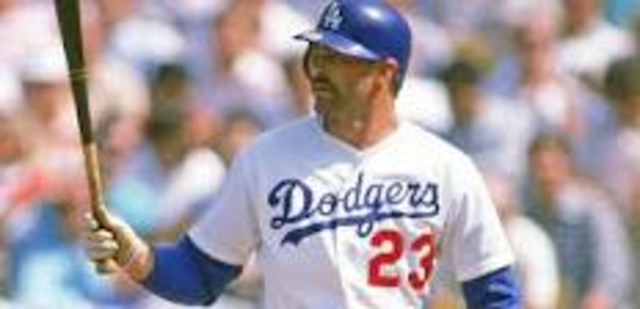 Kirk Gibson hits a pinch-hit game-winning home run in the World Series.
