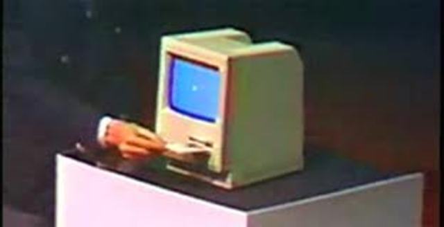 Steve Jobs introduces the Macintosh for the first time