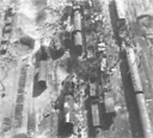 Bombing railway yard