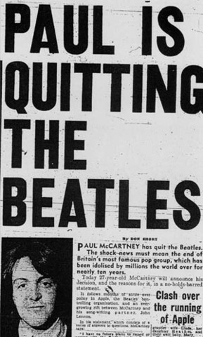 Break up of the Beatles