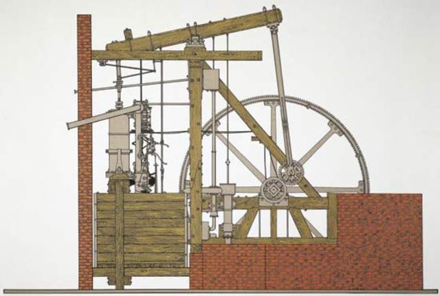1712 Thomas Newcomen patents the atmospheric steam engine
