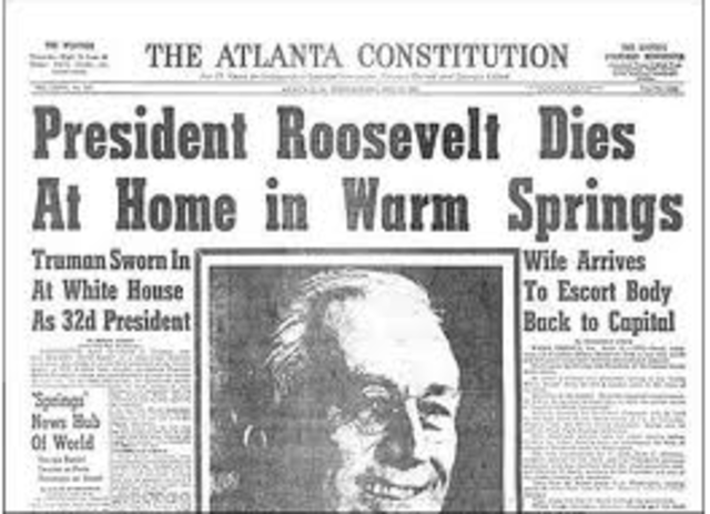 Roosevelts's death