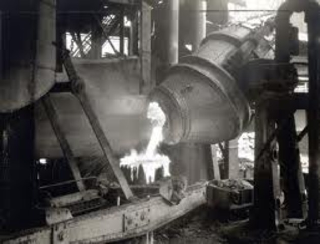 Produccion masiva de acero.