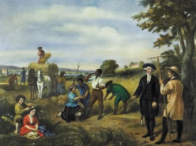 George Washinton Inherits Slaves.