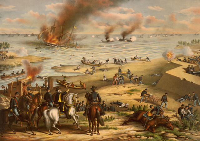 Monitor Battles the Merrimac