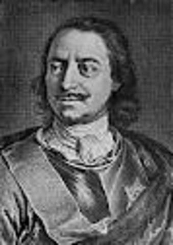 Peter the great of Russia begins his reign