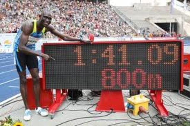 world record for the 800 meter!