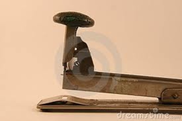 Samuel Slocum patents the stapler