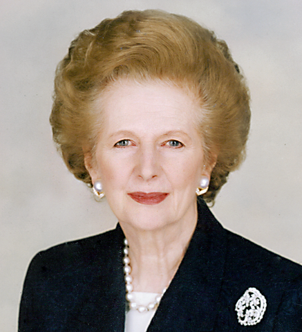 Margaret Thatcher, first women prime minister of Great Britian