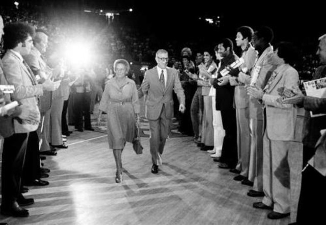 John Wooden retires.