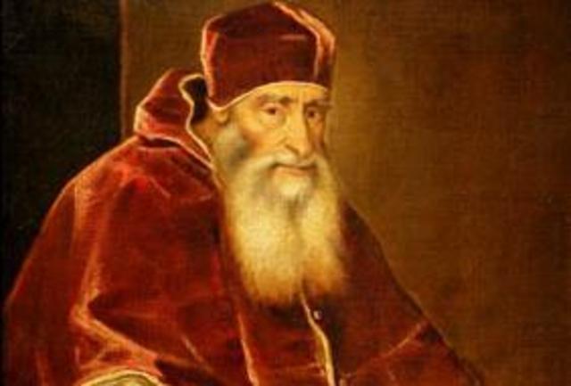 setembro de 1534 Morte de Clemente VII, que foi sucedido por Paulo III