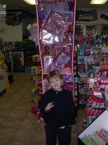 I won the Giant Christmas Stocking at the grocery store