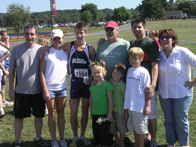 My family at my uncle's cross country meet
