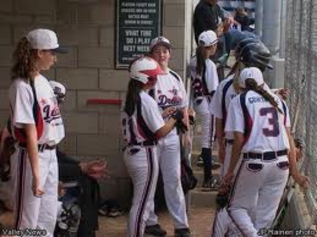 Girls Play in Little League Baseball
