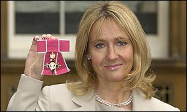 Rowling rewarded OBE.