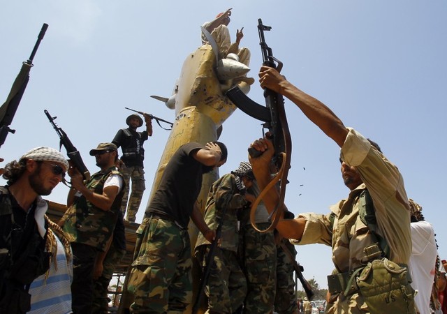 NTC Compund Overrun Gadhaif's Compund in Tripoli