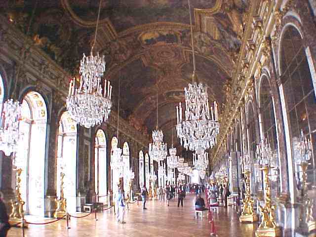 German princes gather in the hall of mirrors at the palace of versailles