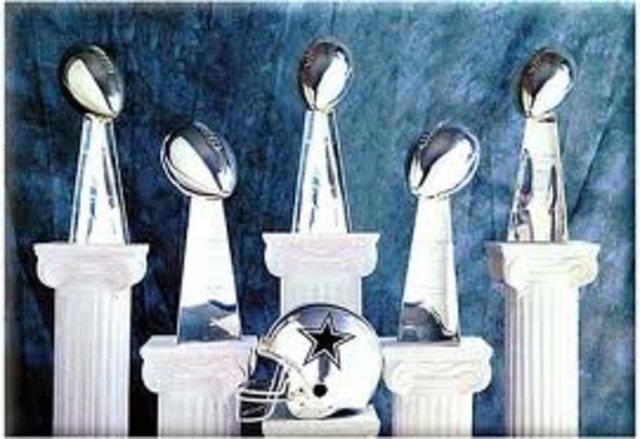 Dallas Cowboys super bowls trophies