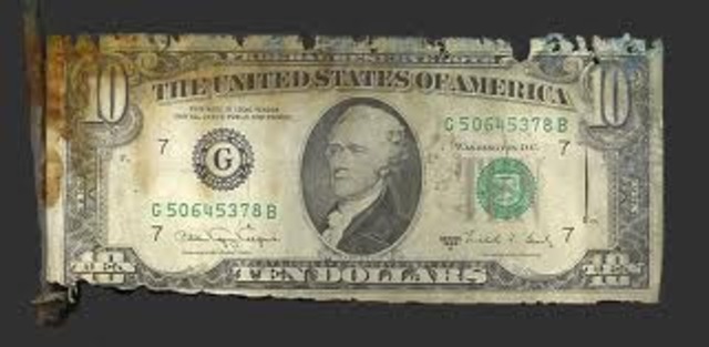 First 10 dollar bills