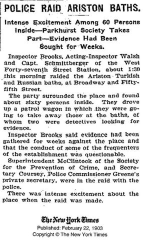 First raid in the United States on a gay establishment.