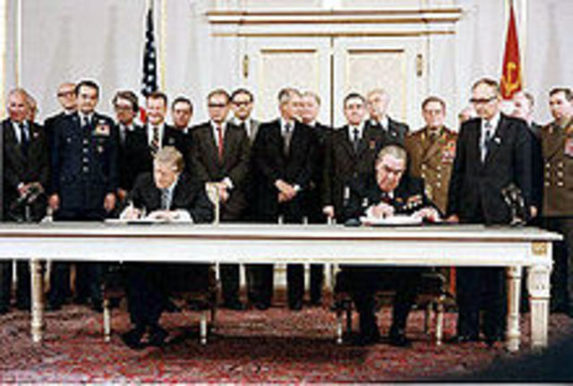 U.S signs the SALT II treaty