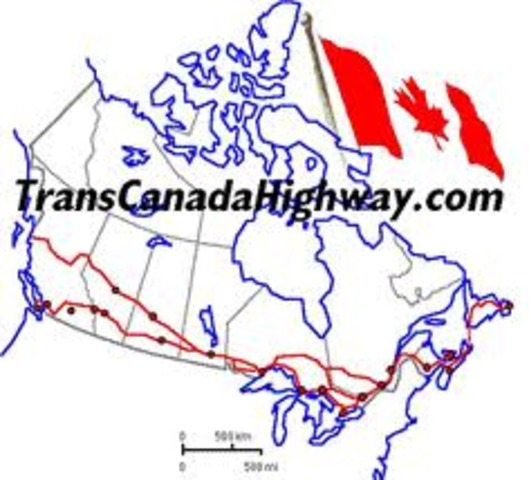 The construction of Trans-Canada Highway starts, to be completed in 1970. The 7 821 kilometer road cost more than one billion, linked the Pacific and Atlantic Oceans, and its ranked as one of Canada's most important transportation projects