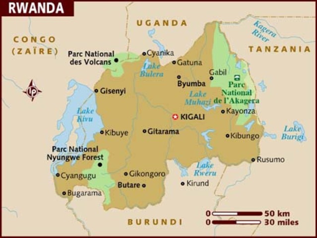 Germany colonizes Rwanda.