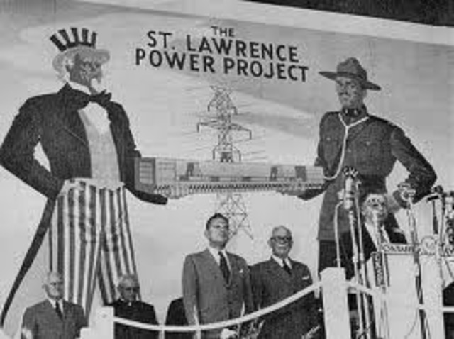 Construction begins on the St. Lawrence Seaway