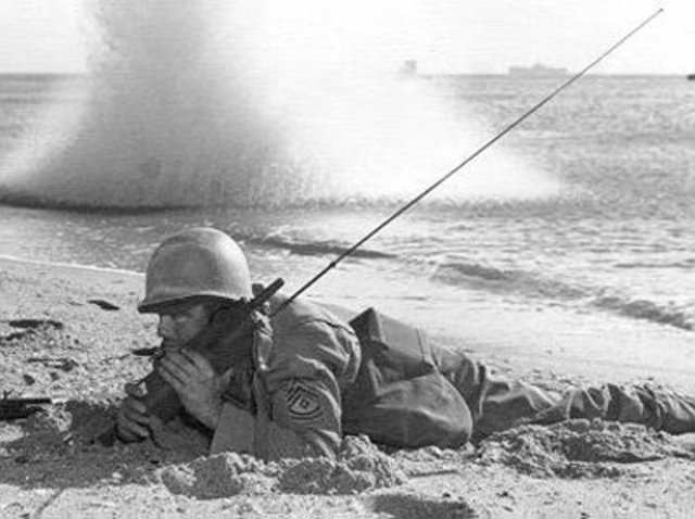 First hand-held walkie-talkie.