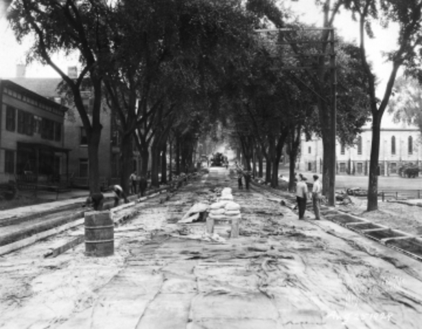 College Street During Paving