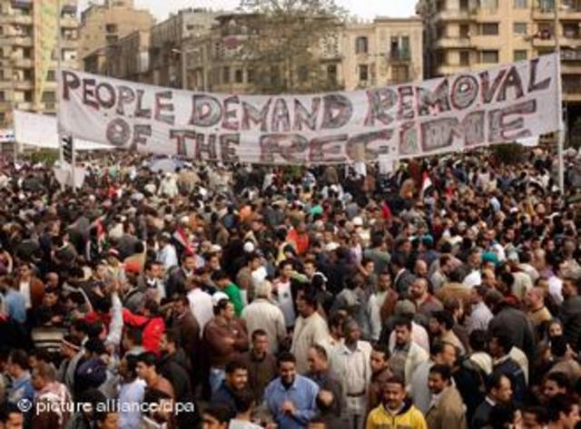 The leadership of the ruling National Democratic Party resigns en masse, including Gamal Mubarak, the son of the president