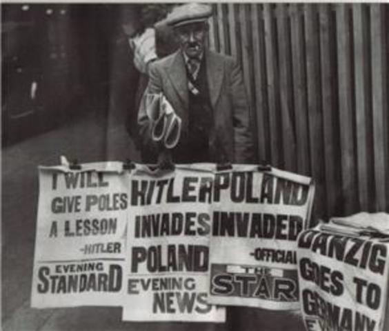 Inicia la Segunda Guerra Mundial