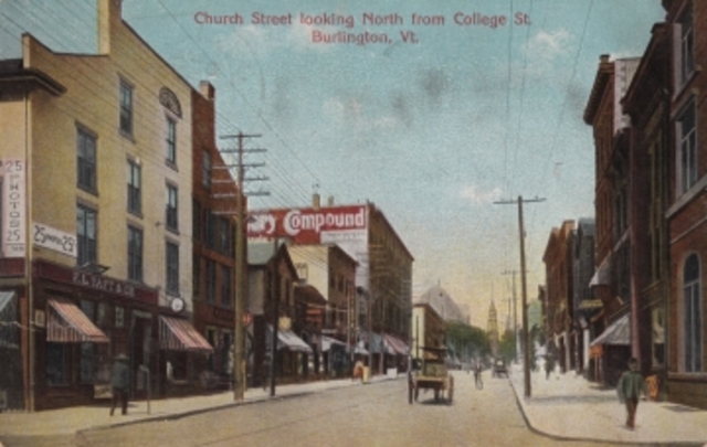 Colored Photograph of Church Street from College Street
