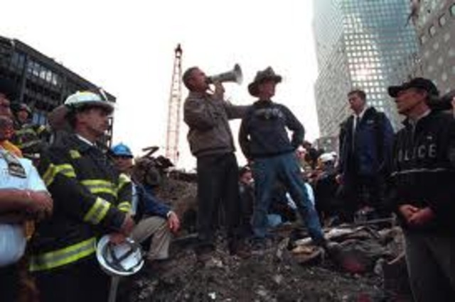 Bush visits Ground Zero