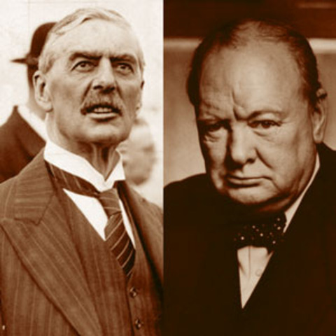 Neville Chamberlain replaced by Winston Churchill