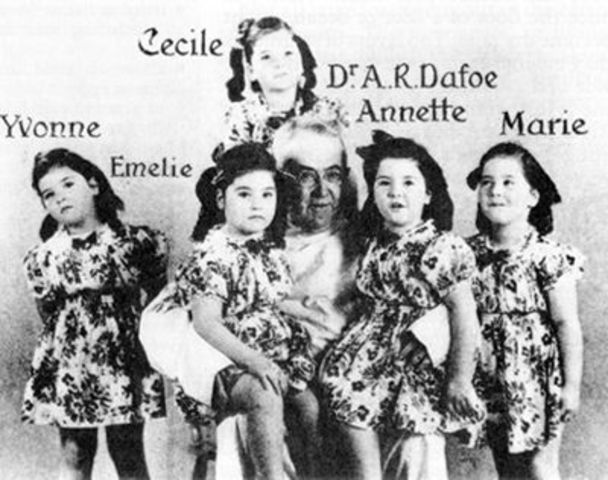 Dionne Quintuplets Born