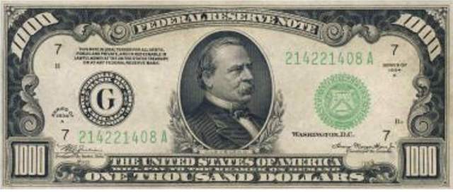 1,000 dollar bill