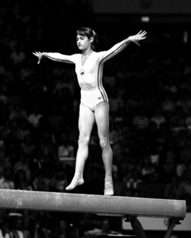 Nadia Comaneci Recieves Perfect Tens