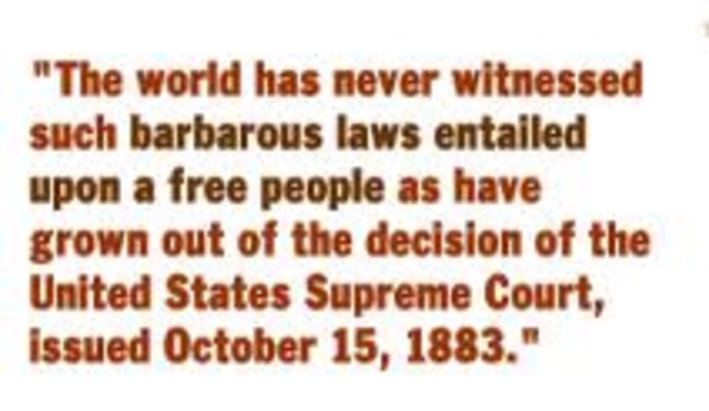 Civil Rights Act of 1875 Unconstitutional