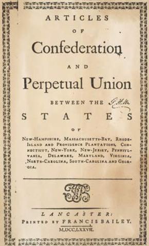 Acticles Of Confederation