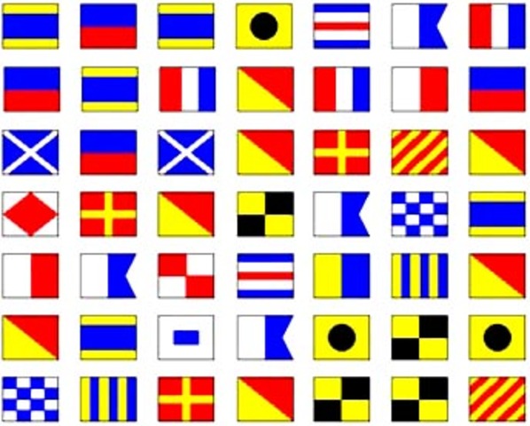 Byzantine ship captains use colored flags to send signals to one another across water.