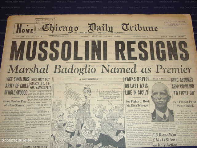 Mussolini Resigns