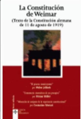 CONSTITUCION WEIMAR (Alemania 1919)