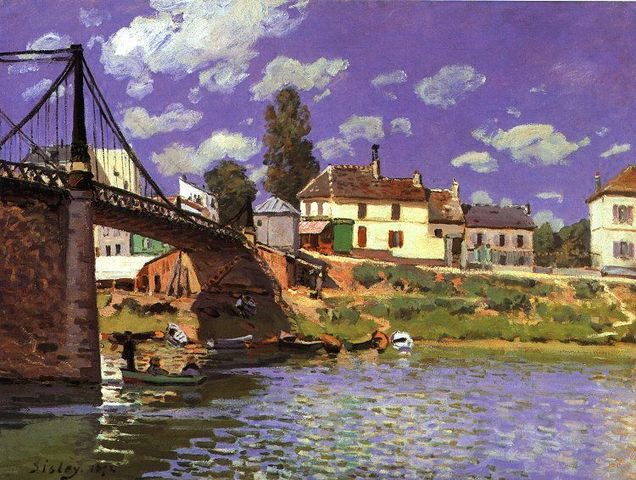 The Bridge at Villeneuve-la-Garenne by Alfred Sisley