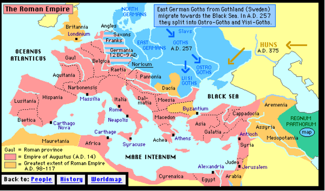 the end of the Roman Empire (5th century AD)